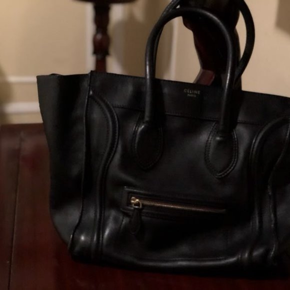 (Used) CÉLINE Mini Luggage Tote - Black - Picture 2 of 8